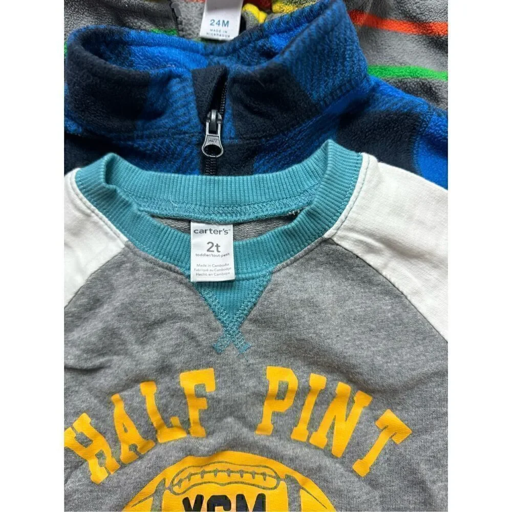 4 piece Boys Size 2T/24 month toddler sweaters and jacket bundle by Carters & Ci